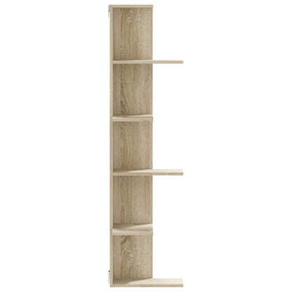 Wall Corner Shelf Sonoma Oak 36.5x36.5x140 cm Engineered Wood