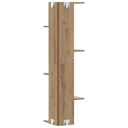 Wall Corner Shelf Artisian Oak 36.5x36.5x140 cm Engineered Wood