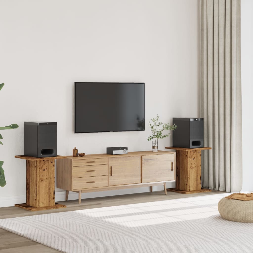 Speaker Stands 2 pcs Old Wood 30x30x60 cm Engineered Wood