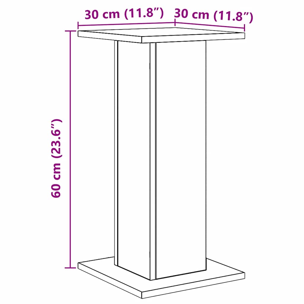 Speaker Stands 2 pcs Artisian Oak 30x30x60 cm Engineered Wood