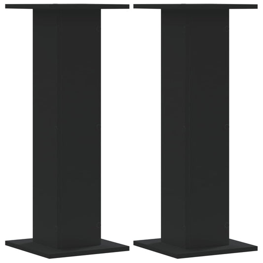 Speaker Stands 2 pcs Black 30x30x80 cm Engineered Wood