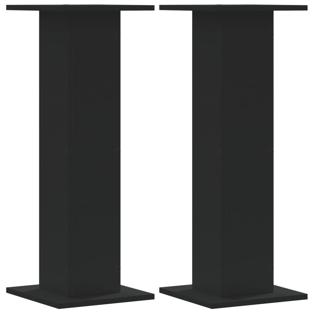 Speaker Stands 2 pcs Black 30x30x80 cm Engineered Wood