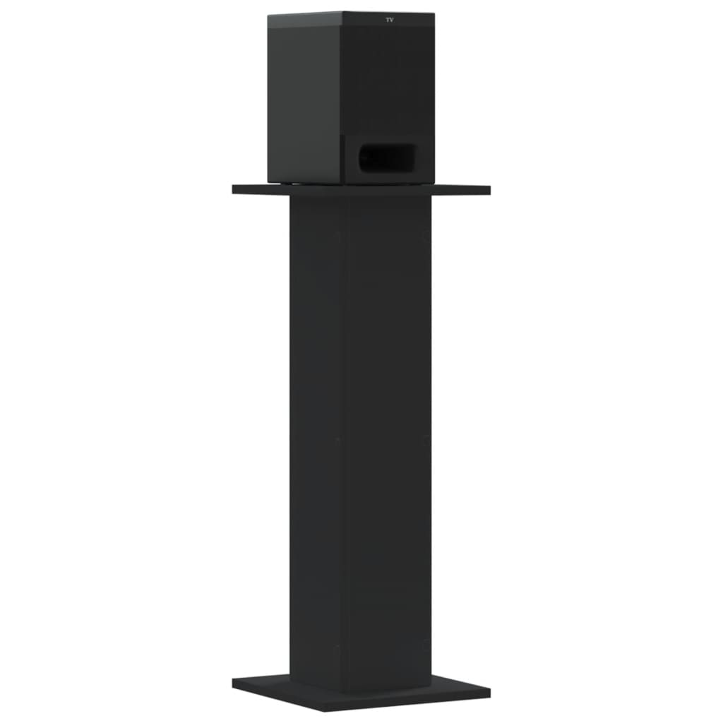 Speaker Stands 2 pcs Black 30x30x80 cm Engineered Wood