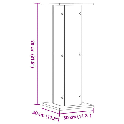 Speaker Stands 2 pcs Concrete Grey 30x30x80 cm Engineered Wood