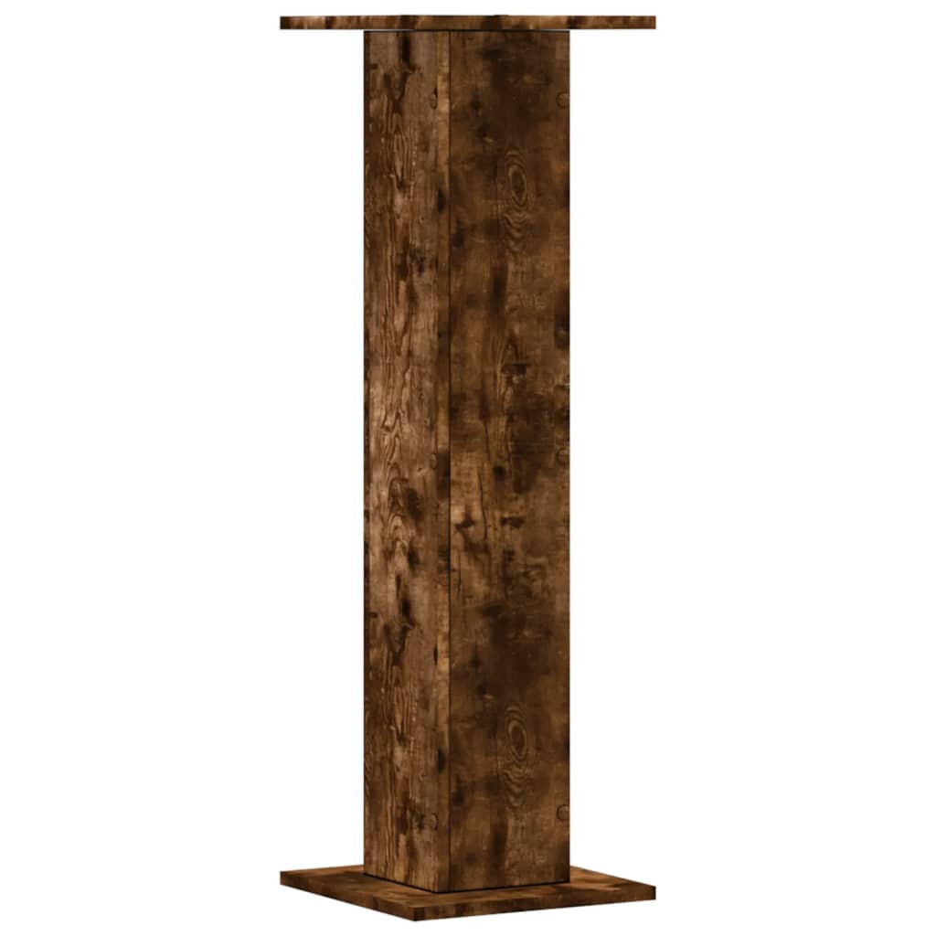 Speaker Stands 2 pcs Smoked Oak 30x30x95 cm Engineered Wood