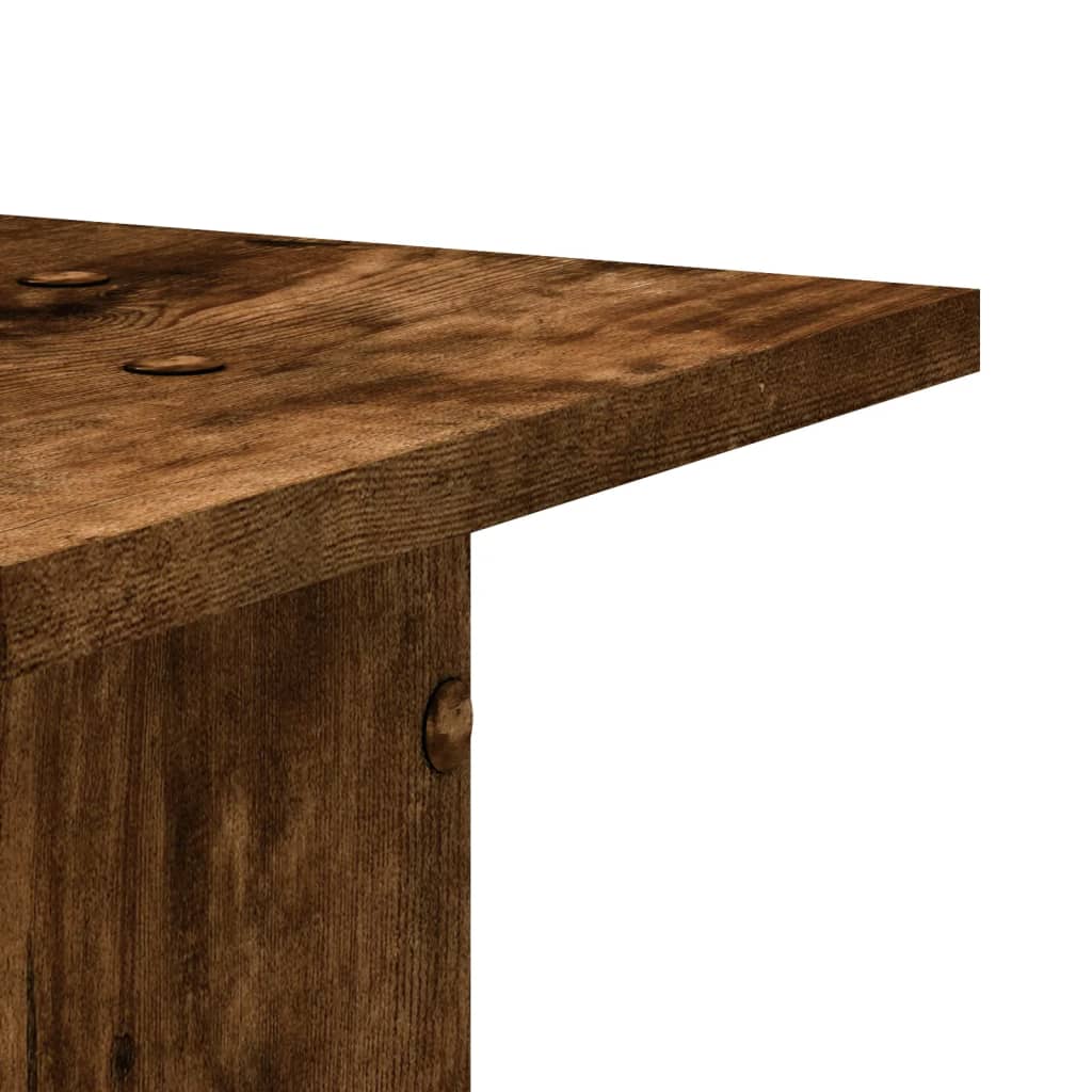 Speaker Stands 2 pcs Smoked Oak 30x30x95 cm Engineered Wood