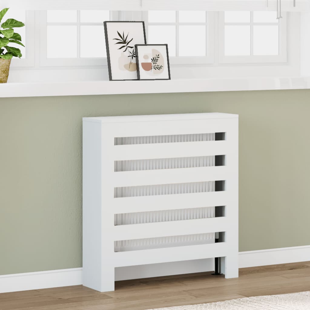 Radiator Cover White 78 x 20 x 82 cm Engineered Wood