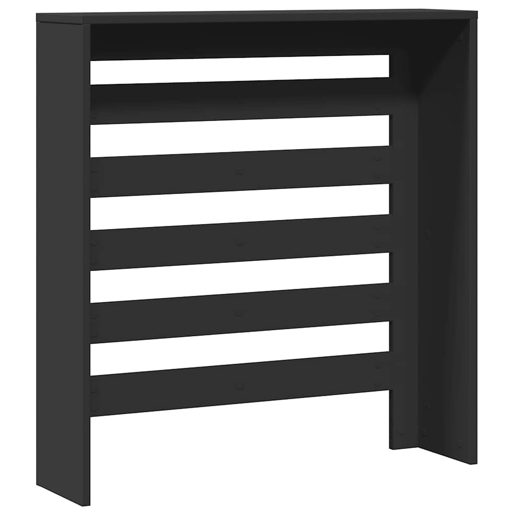 Radiator Cover Black 78 x 20 x 82 cm Engineered Wood