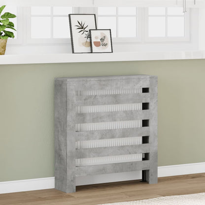 Radiator Cover Concrete Grey 78x20x82 cm Engineered Wood