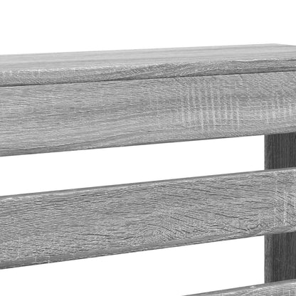 Radiator Cover Grey Sonoma 78x20x82 cm Engineered Wood