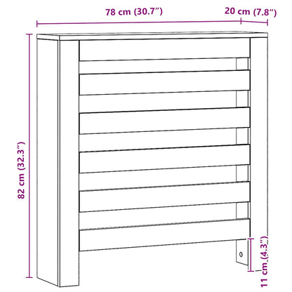 Radiator Cover Artisian Oak 78x20x82 cm Engineered Wood