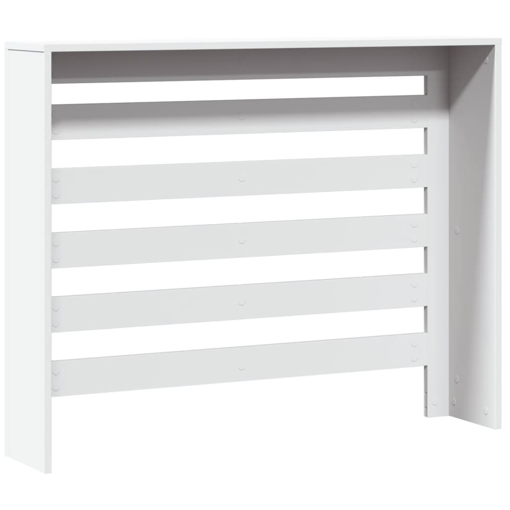 Radiator Cover White 104 x 20 x 82 cm Engineered Wood