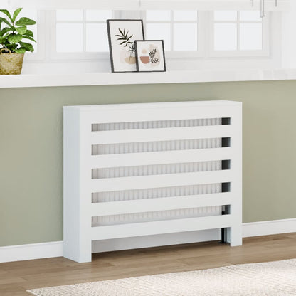 Radiator Cover White 104 x 20 x 82 cm Engineered Wood