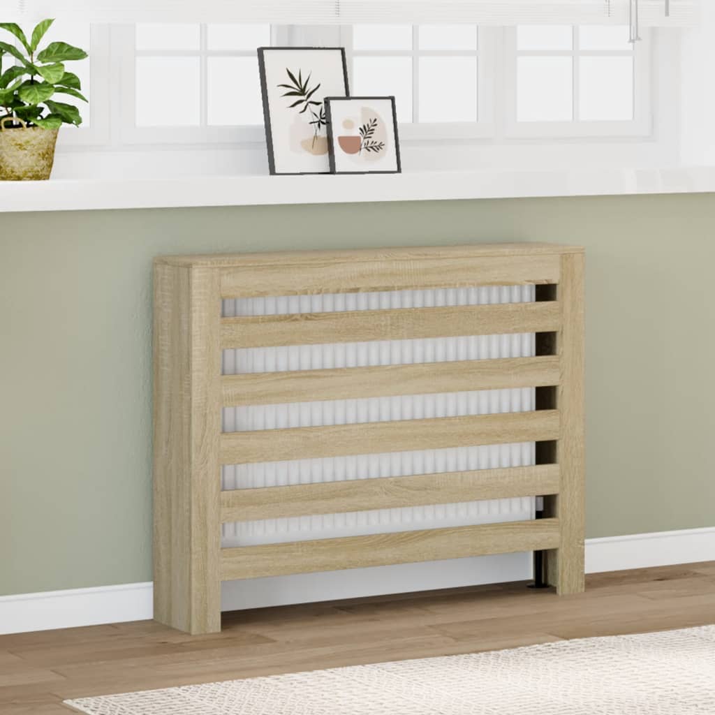 Radiator Cover Sonoma Oak 104 x 20 x 82 cm Engineered Wood