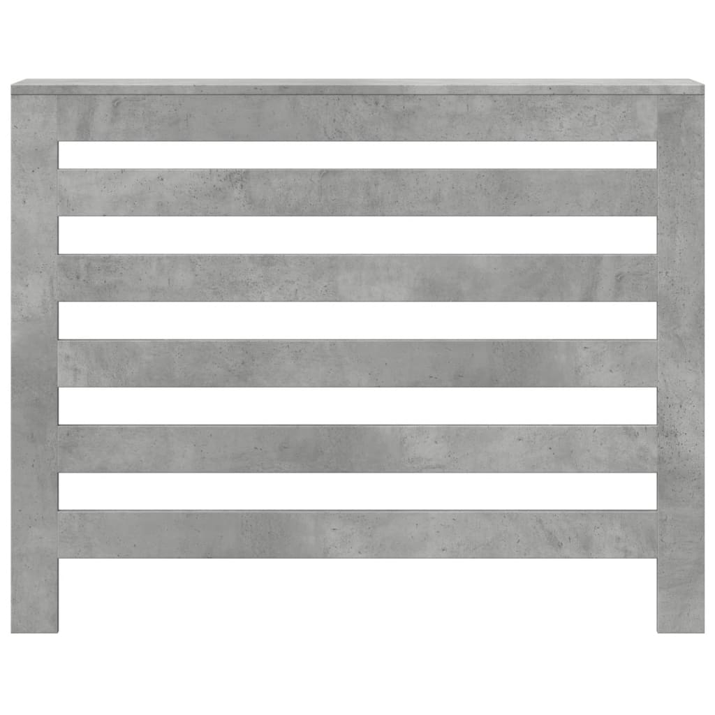 Radiator Cover Concrete Grey 104x20x82 cm Engineered Wood