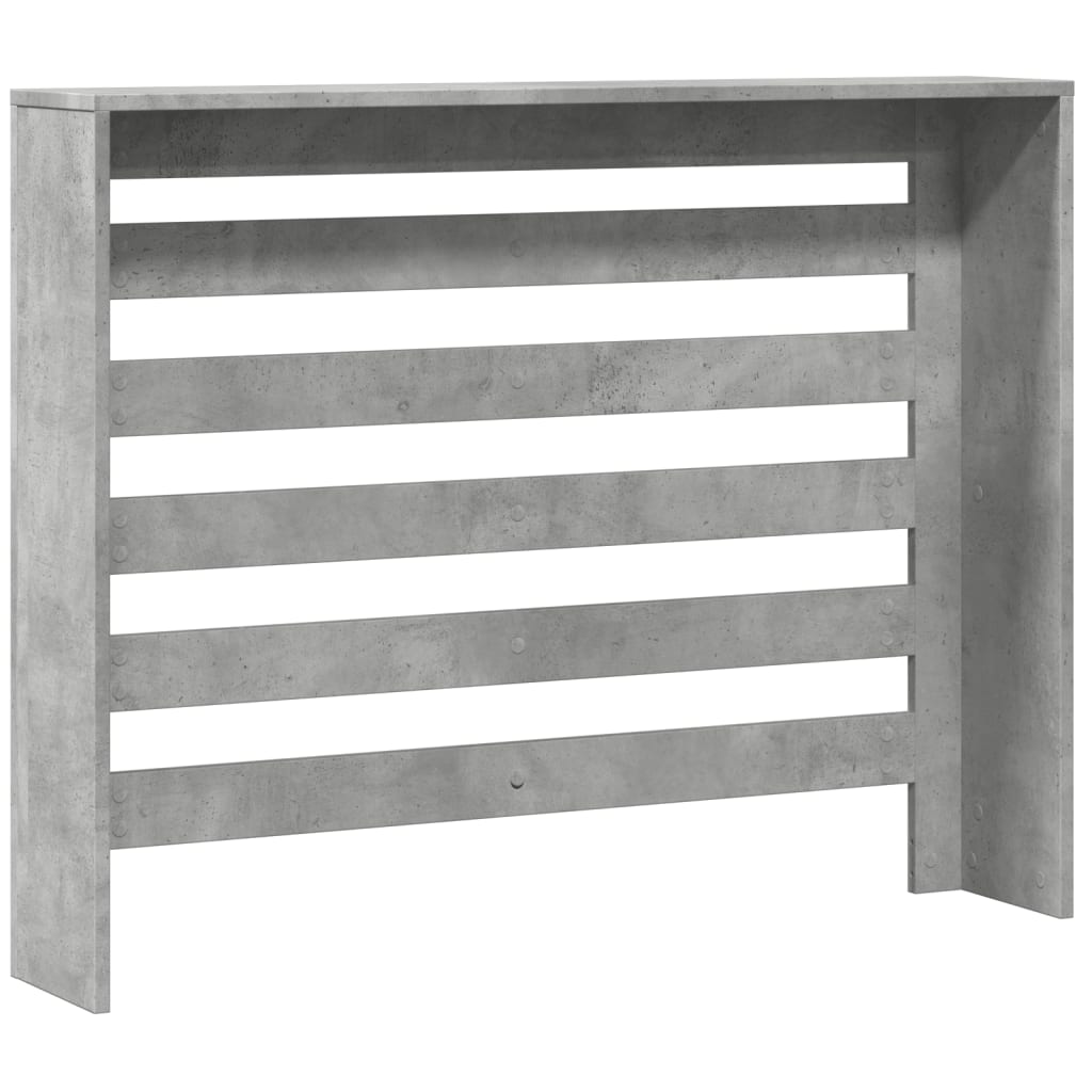 Radiator Cover Concrete Grey 104x20x82 cm Engineered Wood