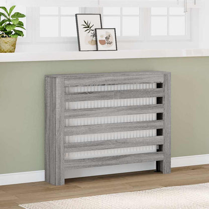 Radiator Cover Grey Sonoma 104 x 20 x 82 cm Engineered Wood