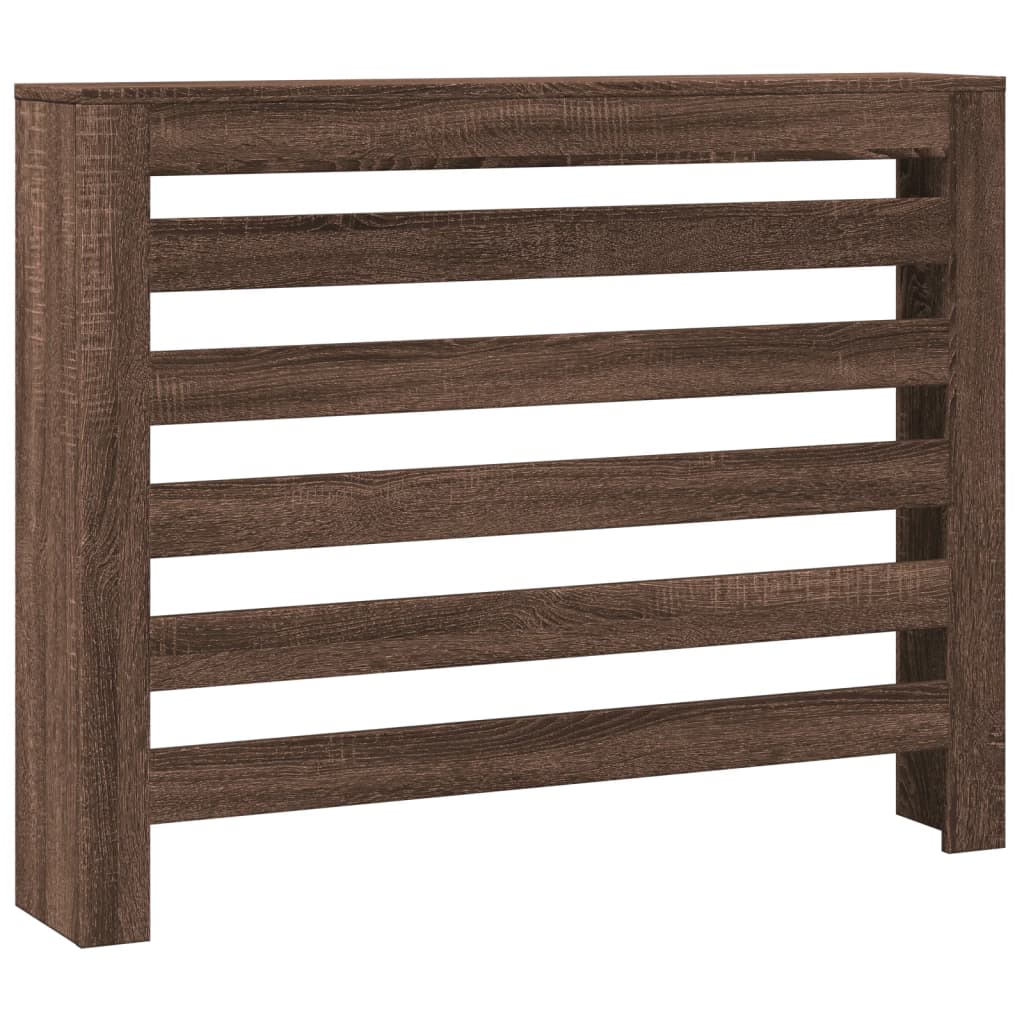 Radiator Cover Brown Oak 104 x 20 x 82 cm Engineered Wood
