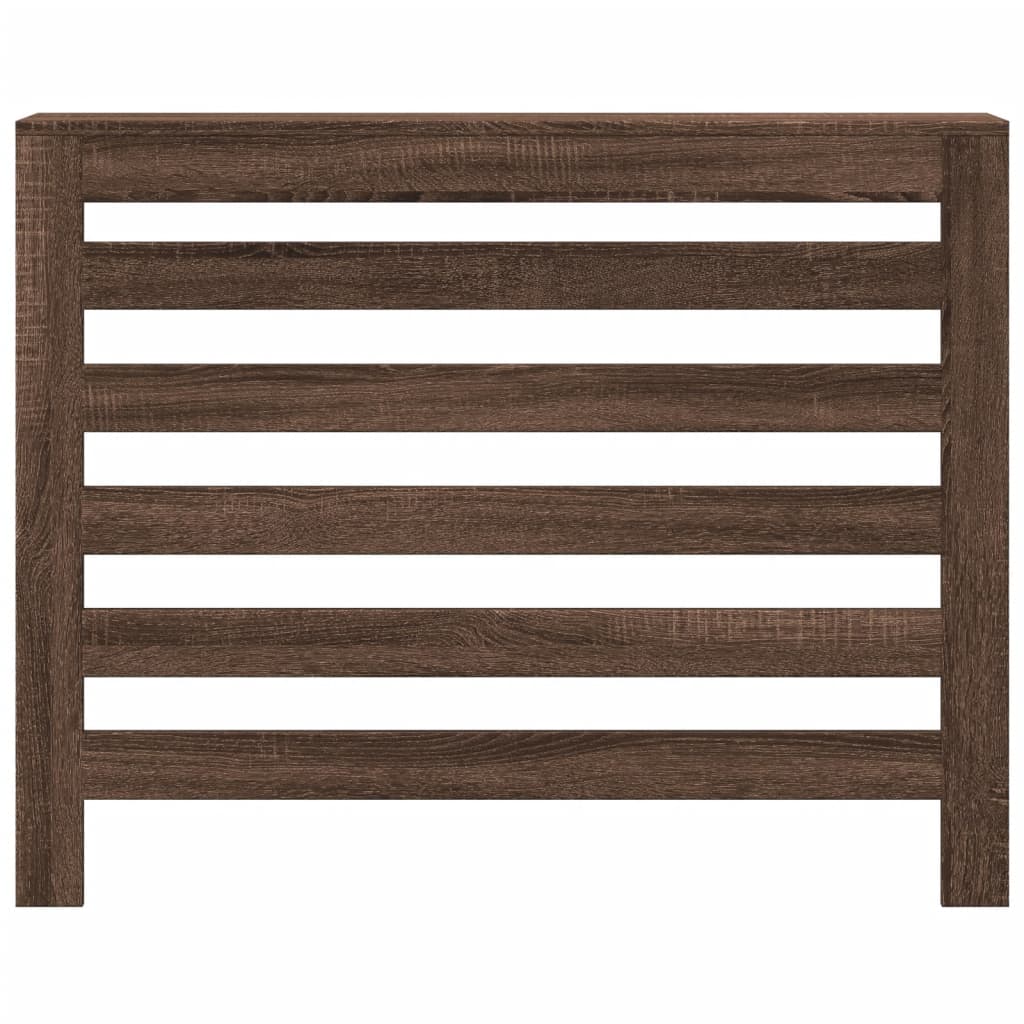 Radiator Cover Brown Oak 104 x 20 x 82 cm Engineered Wood