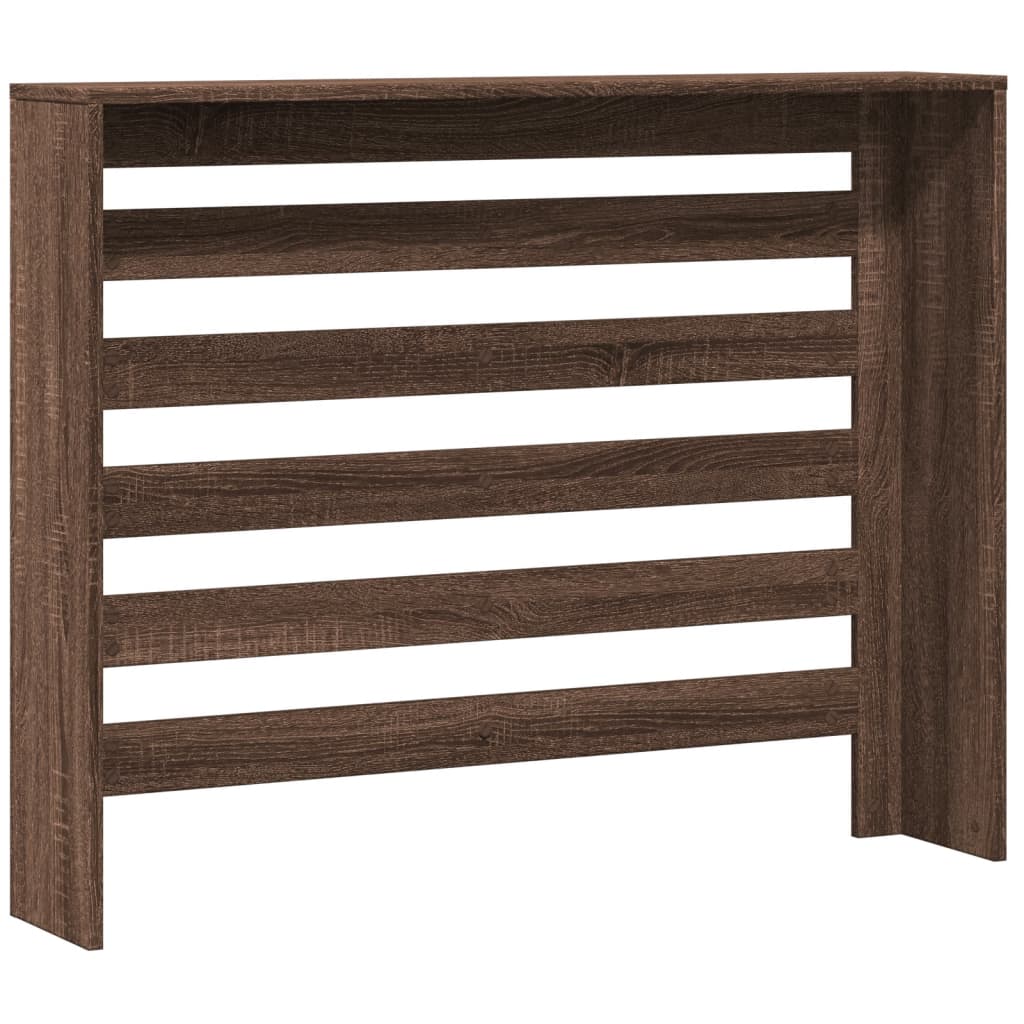 Radiator Cover Brown Oak 104 x 20 x 82 cm Engineered Wood