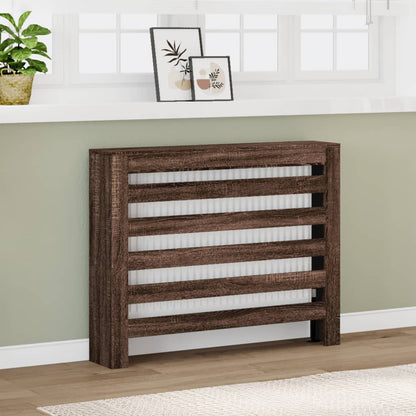 Radiator Cover Brown Oak 104 x 20 x 82 cm Engineered Wood