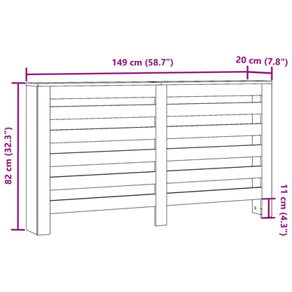 Radiator Cover Sonoma Oak 149 x 20 x 82 cm Engineered Wood