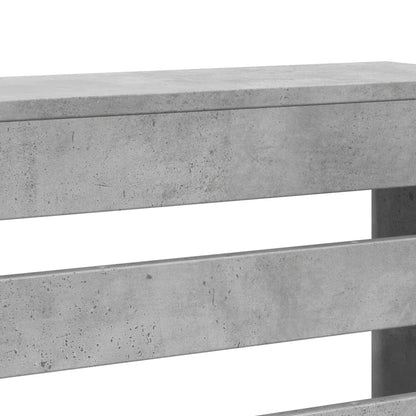 Radiator Cover Concrete Grey 149 x 20 x 82 cm Engineered Wood