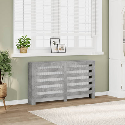 Radiator Cover Concrete Grey 149 x 20 x 82 cm Engineered Wood