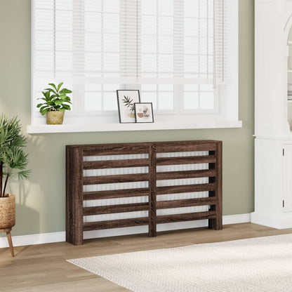 Radiator Cover Brown Oak 149x20x82 cm Engineered Wood