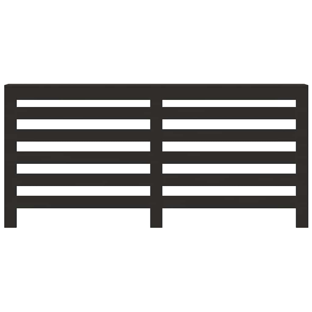 Radiator Cover Black 175 x 20 x 82 cm Engineered Wood