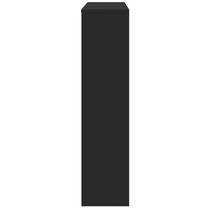 Radiator Cover Black 175 x 20 x 82 cm Engineered Wood