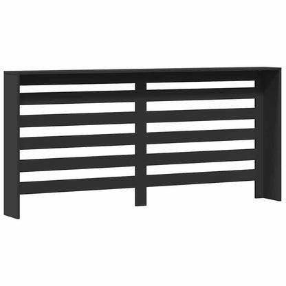 Radiator Cover Black 175 x 20 x 82 cm Engineered Wood