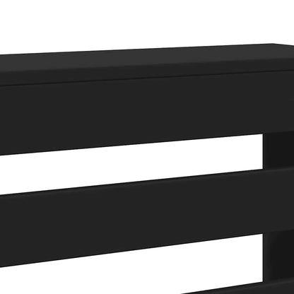 Radiator Cover Black 175 x 20 x 82 cm Engineered Wood