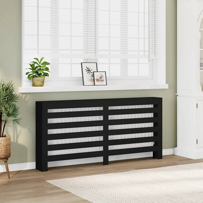 Radiator Cover Black 175 x 20 x 82 cm Engineered Wood