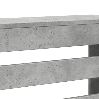 Radiator Cover Concrete Grey 175 x 20 x 82 cm Engineered Wood