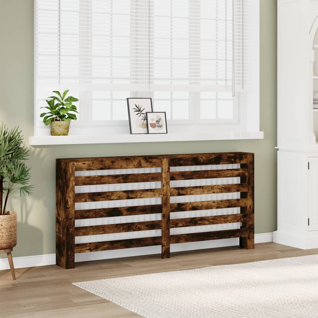 Radiator Cover Smoked Oak 175 x 20 x 82 cm Engineered Wood