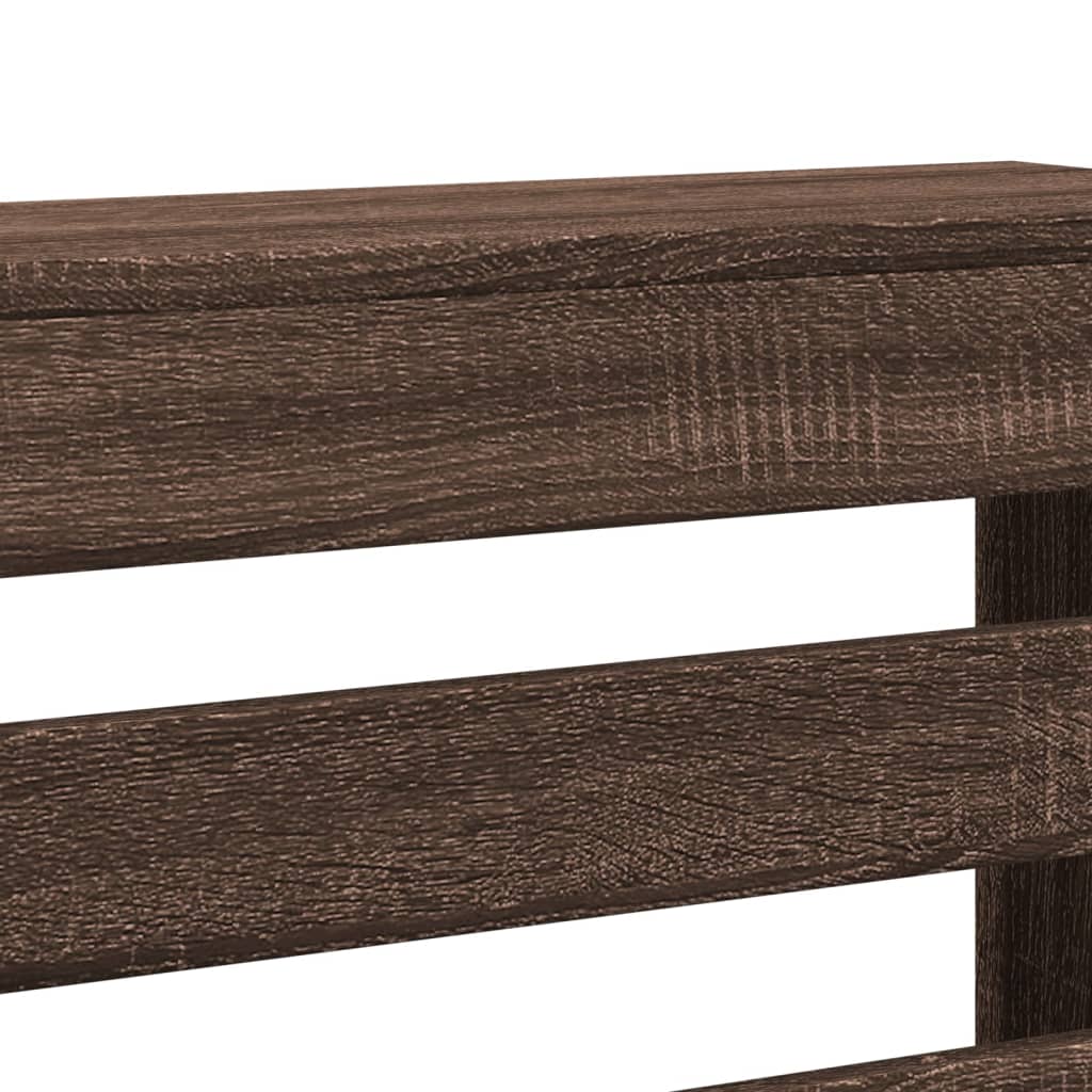 Radiator Cover Brown Oak 175 x 20 x 82 cm Engineered Wood