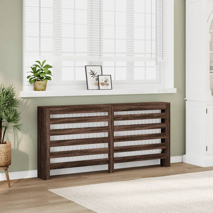Radiator Cover Brown Oak 175 x 20 x 82 cm Engineered Wood