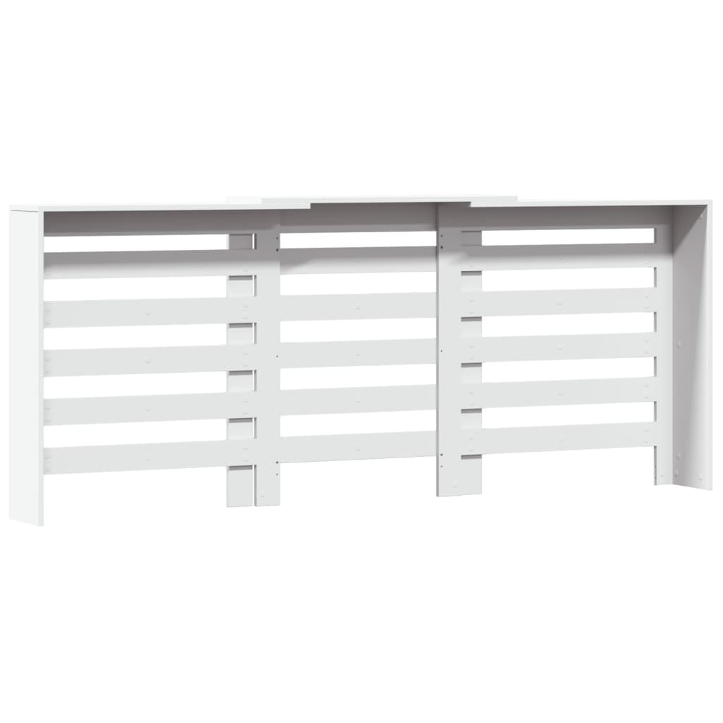 Radiator Cover White 205 x 21.5 x 83.5 cm Engineered Wood