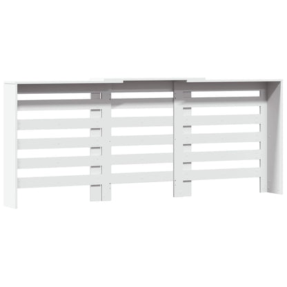 Radiator Cover White 205 x 21.5 x 83.5 cm Engineered Wood