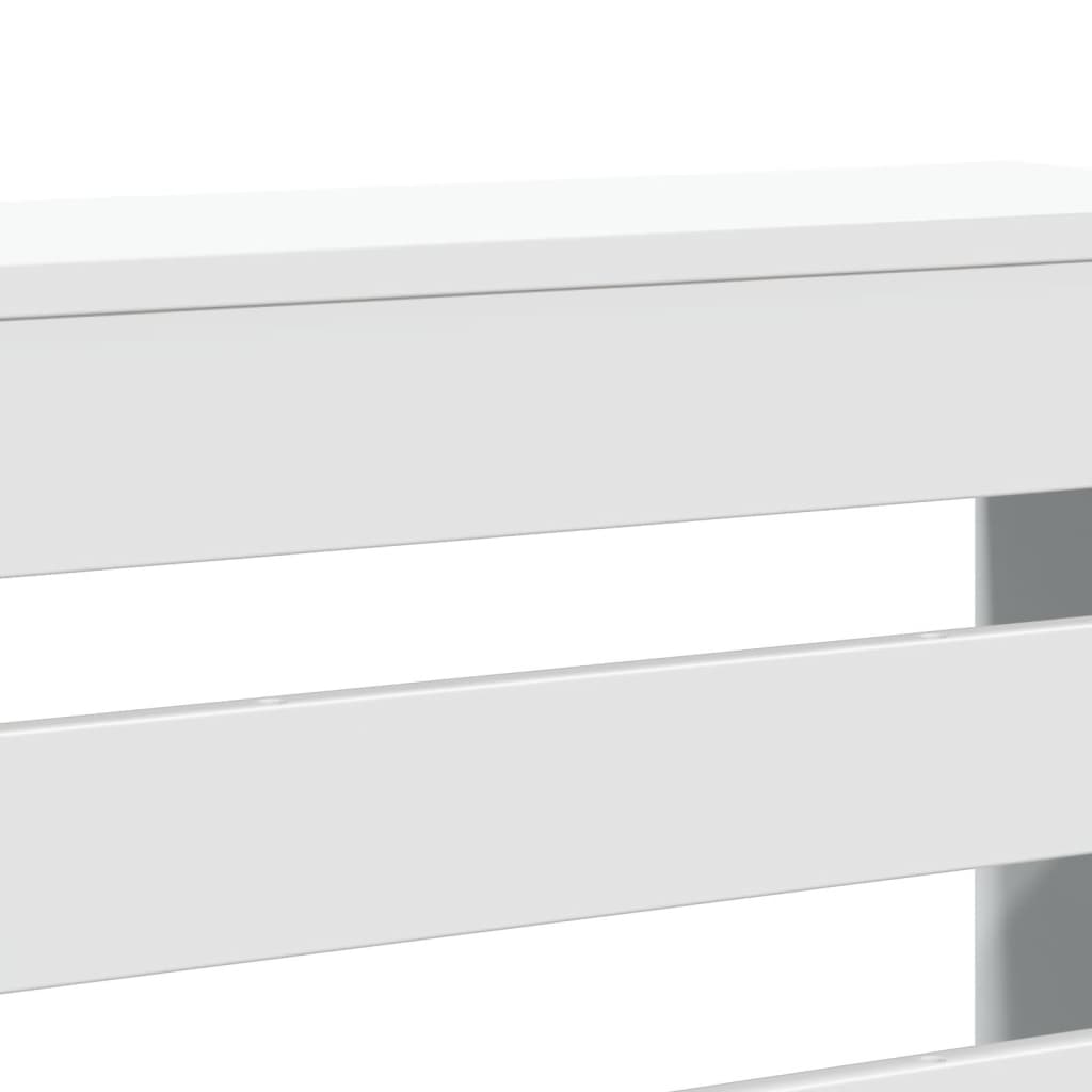 Radiator Cover White 205 x 21.5 x 83.5 cm Engineered Wood