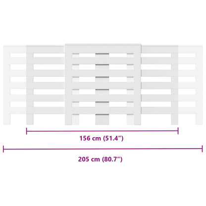 Radiator Cover White 205 x 21.5 x 83.5 cm Engineered Wood