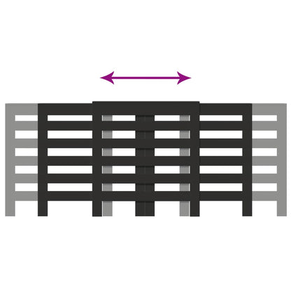 Radiator Cover Black 205 x 21.5 x 83.5 cm Engineered Wood