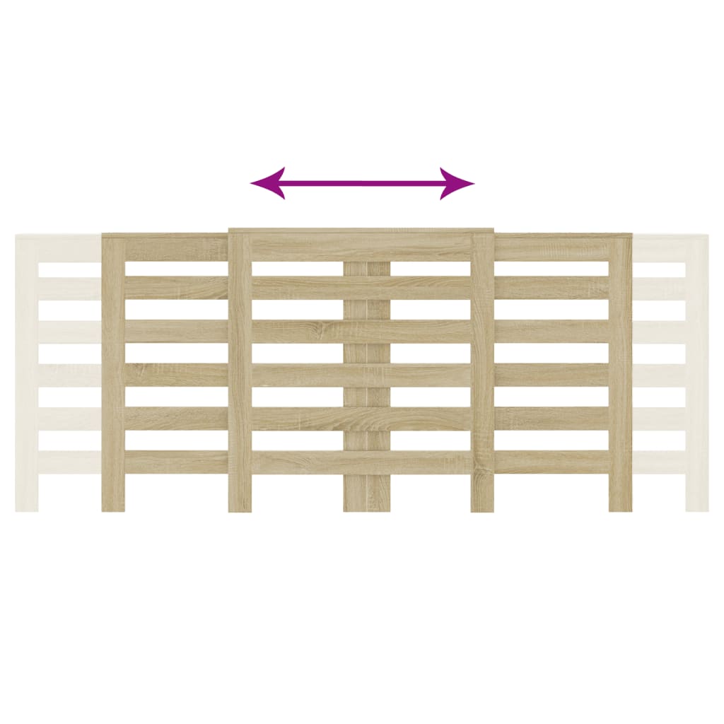 Radiator Cover Sonoma Oak 205 x 21.5 x 83.5 cm Engineered Wood