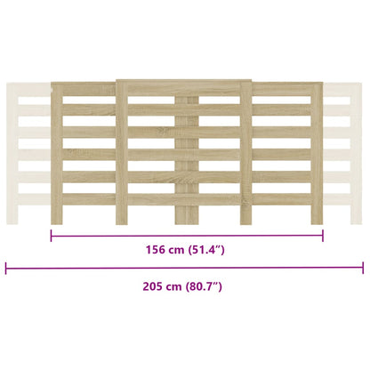Radiator Cover Sonoma Oak 205 x 21.5 x 83.5 cm Engineered Wood