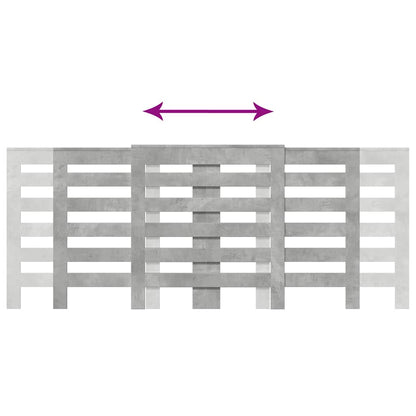 Radiator Cover Concrete Grey 205 x 21.5 x 83.5 cm
