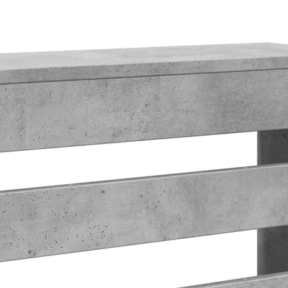 Radiator Cover Concrete Grey 205 x 21.5 x 83.5 cm