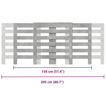Radiator Cover Concrete Grey 205 x 21.5 x 83.5 cm