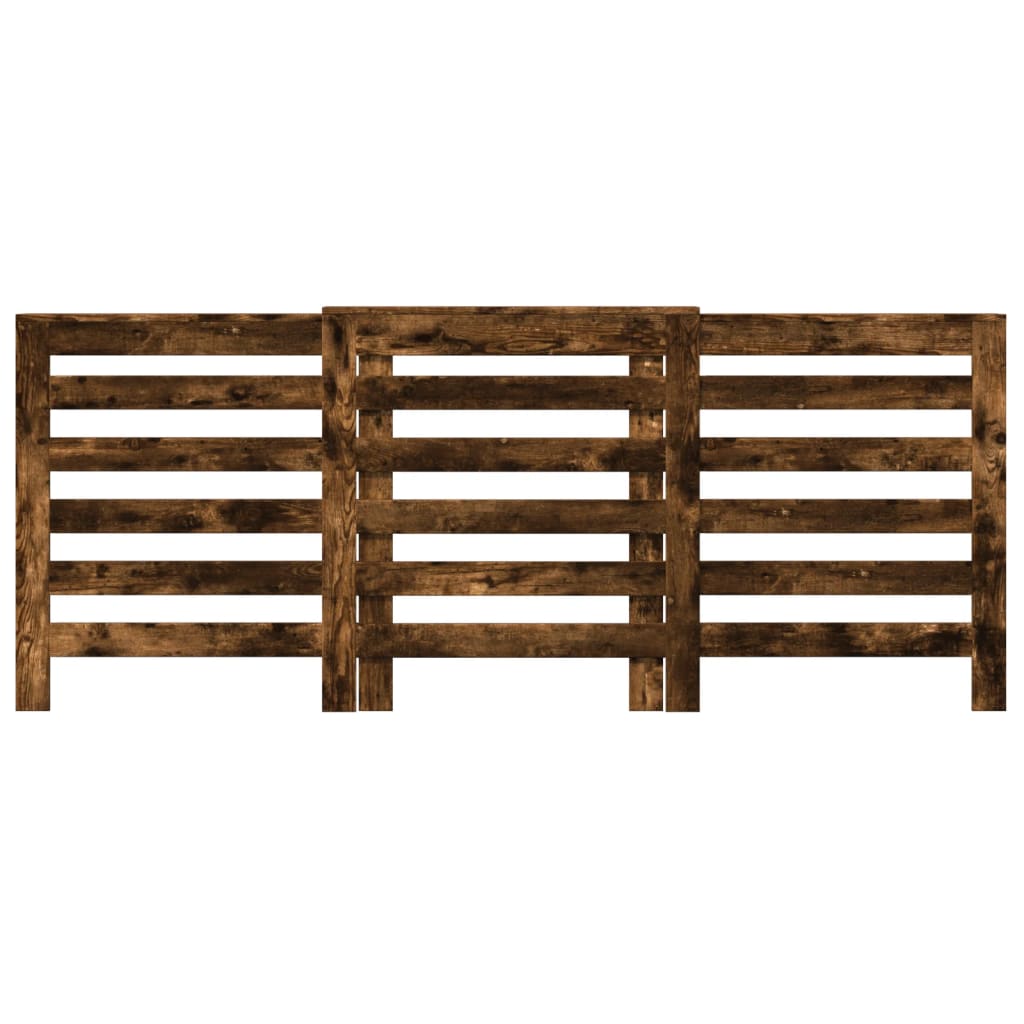 Radiator Cover Smoked Oak 205 x 21.5 x 83.5 cm Engineered Wood