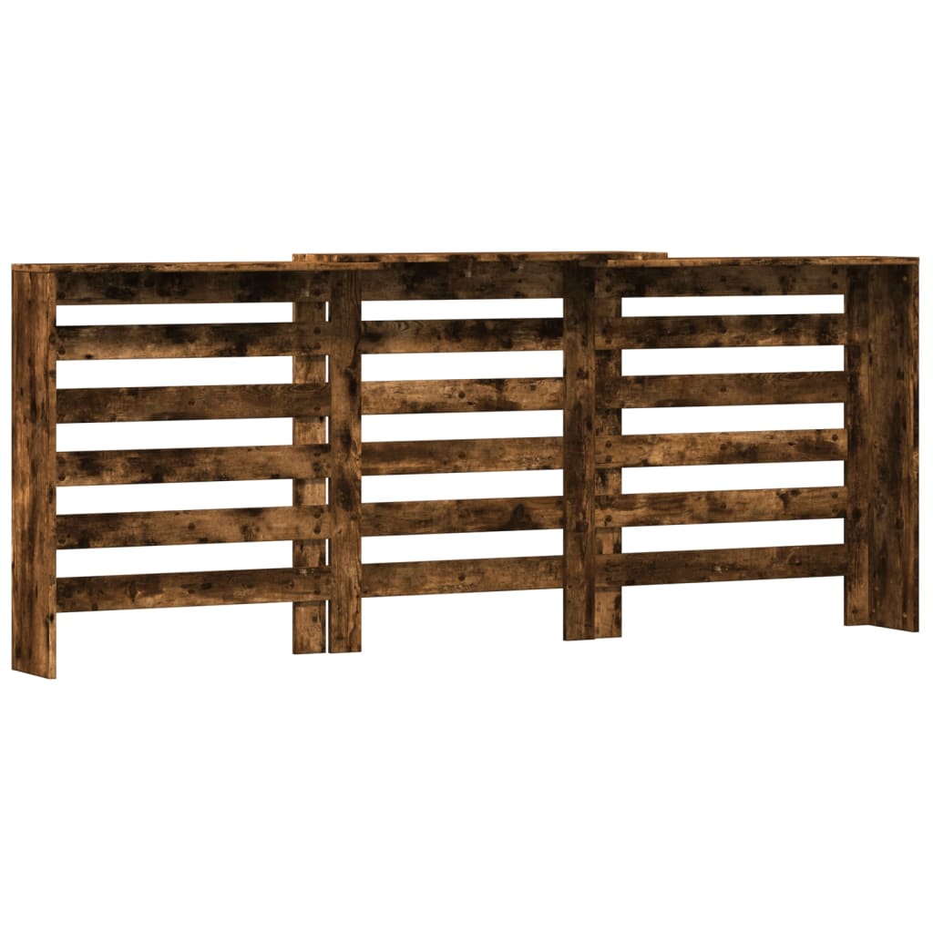 Radiator Cover Smoked Oak 205 x 21.5 x 83.5 cm Engineered Wood